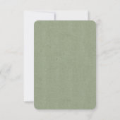 Sage Green en een eenpersoons Daisy Save The Date (Achterkant)