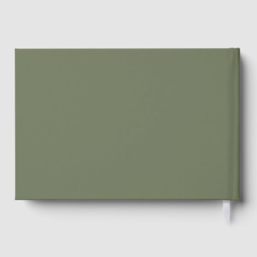 Sage Green en Folie bruiloft Gastenboek (Achterkant)