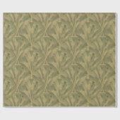 Sage Green en Gold Art Deco Patroon Cadeaupapier (Vlak)