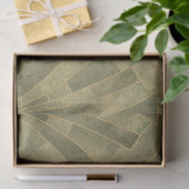 Sage Green en Gold Art Deco Patroon Tissuepapier (Geschenk)