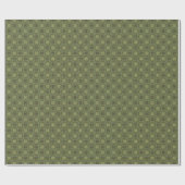 Sage Green en Gold Filigree Cadeaupapier (Vlak)