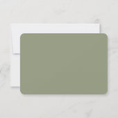 Sage Green en Gold RSVP met Elegante Aardetinten (Achterkant)