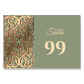 Sage Green en Gold Wedding Elegante Luxe Kaart (Achterkant)