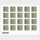Sage Green en Gold Wedding Elegante Luxe Vierkante Sticker (Vel)