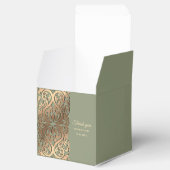 Sage Green en Gold Wedding met Elegant Earth Bedankdoosjes (Geopend)