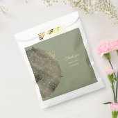 Sage Green en Gold Wedding met Elegante Luxe Bedankzakje (Gezegeld)