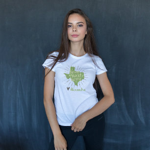 Sage Green en Grey Home Sweet Home - Texas T-shirt