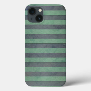 Sage Green en Grey Stripes Pattern iPhone 13 Hoesje