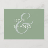 Sage Green en Ivory Non-Photo Dank u Briefkaart (Voorkant)