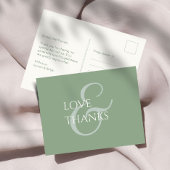Sage Green en Ivory Non-Photo Dank u Briefkaart