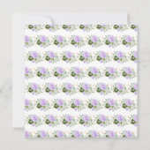 Sage Green en Paarse Bloemrijke Sweet Sixteen Bedankkaart (Achterkant)