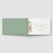 Sage Green en Pampas gras bloemenbruiloft Gastenboek (Volledig)