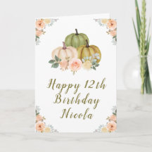 Sage Green en Peach Bloemenpompoenen Verjaardag