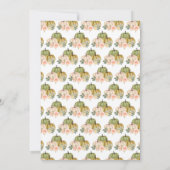Sage Green en Peach Bloemenpompoenen Vrijgezellenf Kaart (Achterkant)