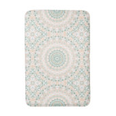 Sage Green en Peach Mandala Patroon Badmat (Voorkant Verticaal)