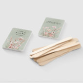 Sage Green en Pink Wildflowers Wedding Handwaaier (Niet-gemonteerd)