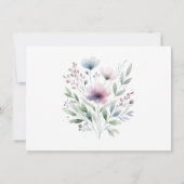 Sage Green en Plum Paarse botanische bruiloft Save The Date (Achterkant)