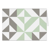 Sage Green en Silver Geometric ZigZag (Voorkant Horizontaal)