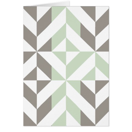 Sage Green en Silver Geometric ZigZag (Voorkant)