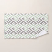 Sage Green en Silver Geometric ZigZag Bad Handdoek (Handdoek)