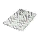Sage Green en Silver Geometric ZigZag Badmat (Gekanteld)
