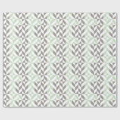 Sage Green en Silver Geometric ZigZag Cadeaupapier (Vlak)
