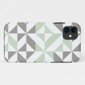 Sage Green en Silver Geometric ZigZag Case-Mate iPhone Case (Achterkant (horizontaal))