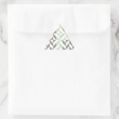 Sage Green en Silver Geometric ZigZag Sticker (Tas)