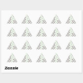Sage Green en Silver Geometric ZigZag Sticker (Vel)