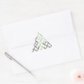 Sage Green en Silver Geometric ZigZag Sticker (Envelop)