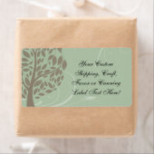 Sage Green en Soft Brown, gestileerde eco-boom Etiket (Insitu)