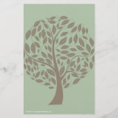 Sage Green en Soft Brown, gestileerde eco-boom Flyer (Achterkant)