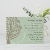 Sage Green en Soft Brown, gestileerde eco-boom Kaart (Staand voorkant)