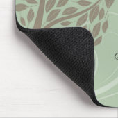 Sage Green en Soft Brown, gestileerde eco-boom Muismat (Hoek)