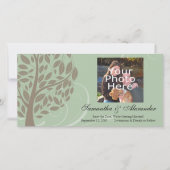 Sage Green en Soft Brown, gestileerde eco-boom Save The Date (Voorkant)