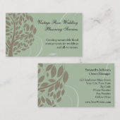 Sage Green en Soft Brown, gestileerde eco-boom Visitekaartje (Voorkant / Achterkant)