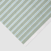 Sage Green- en Turquoise Stripes Tissuepapier (Detail)
