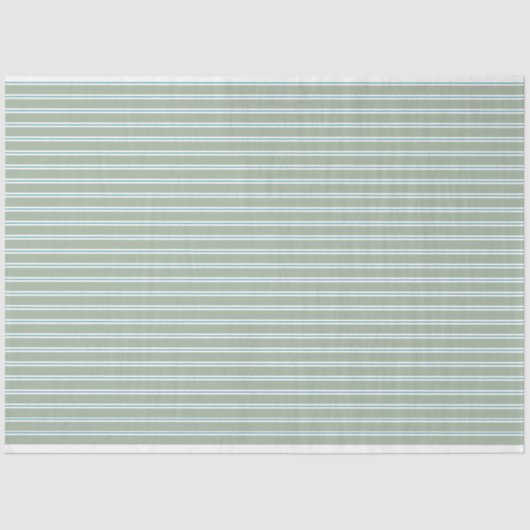 Sage Green- en Turquoise Stripes Tissuepapier (Voorkant)