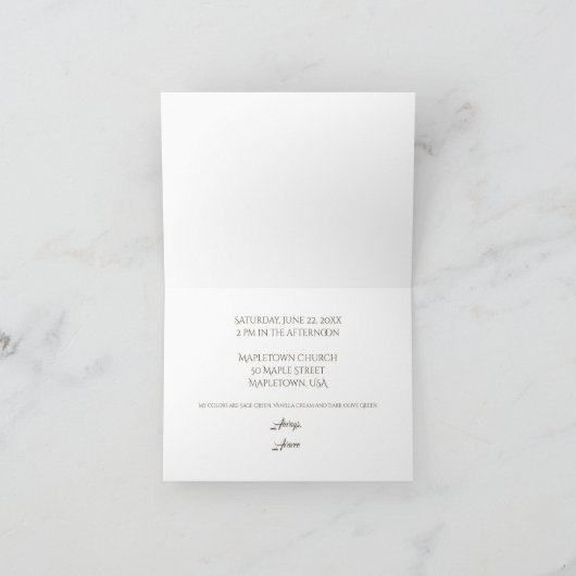 Sage Green en Vanilla Cream Bridesmaid (Binnen)