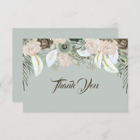 Sage Green en Vanilla Cream Dank u (Voorkant / Achterkant)