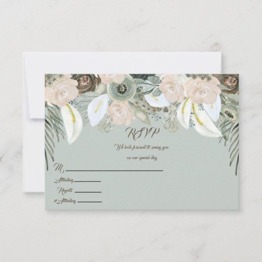 Sage Green en Vanilla Cream SVP Kaart (Voorkant)