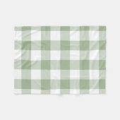 Sage Green en White Gingham Pset Fleece Deken (Voorkant (Horizontaal))
