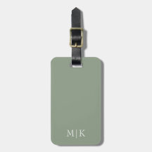 Sage Green en White | Modern monogram