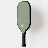 Sage Green en White | Modern monogram Pickleball Paddle (Links)