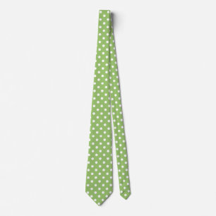 Sage Green en white polka stipt stropdas