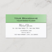 Sage Green en White Simple Modern Professional Visitekaartje (Achterkant)