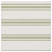 Sage Green en White Ticking Stripes Stof (Close Up)