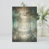 Sage Green Enchanted Forest Radiance Informatiekaartje (Staand voorkant)