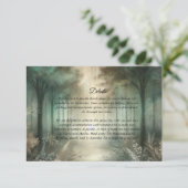 Sage Green Enchanted Forest Radiance Informatiekaartje (Staand voorkant)