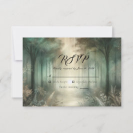 Sage Green Enchanted Forest Radiance RSVP Kaartje